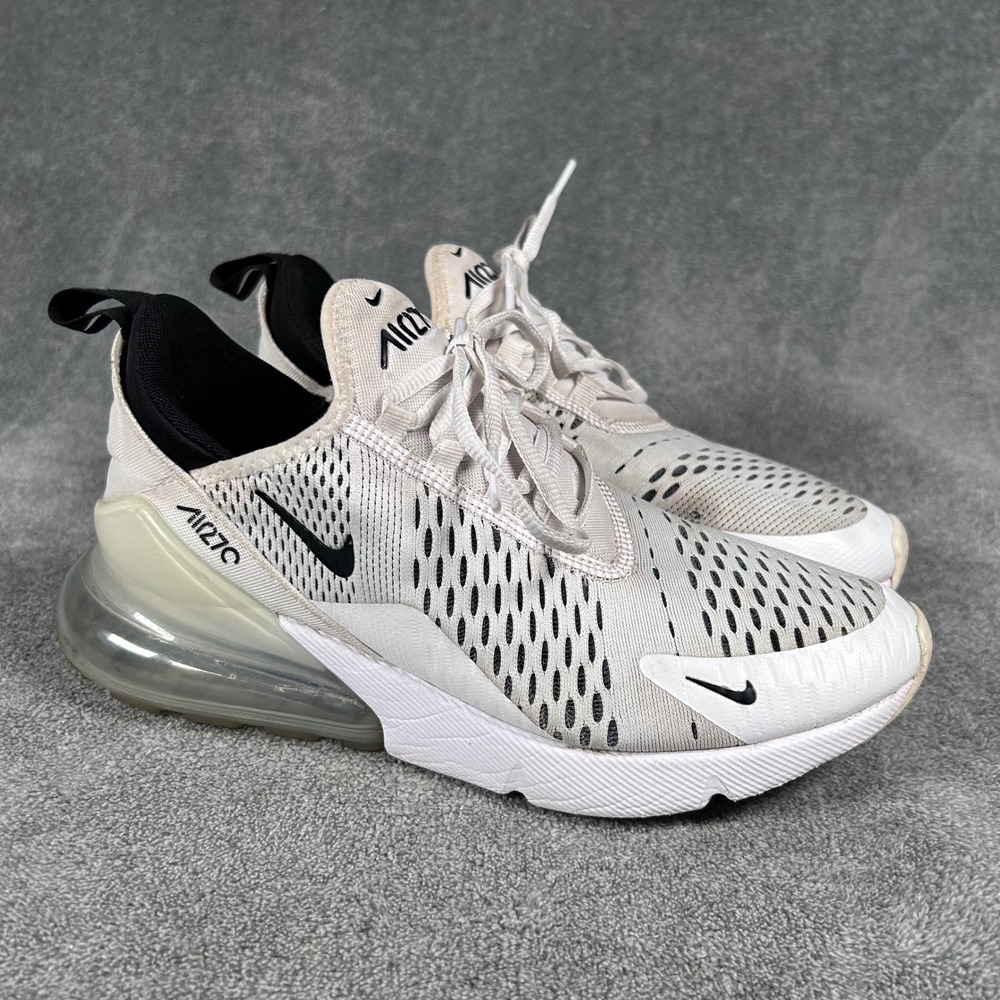 Nike Air Max 270 Womens 8.5 White Black Running Shoes AH6789-100